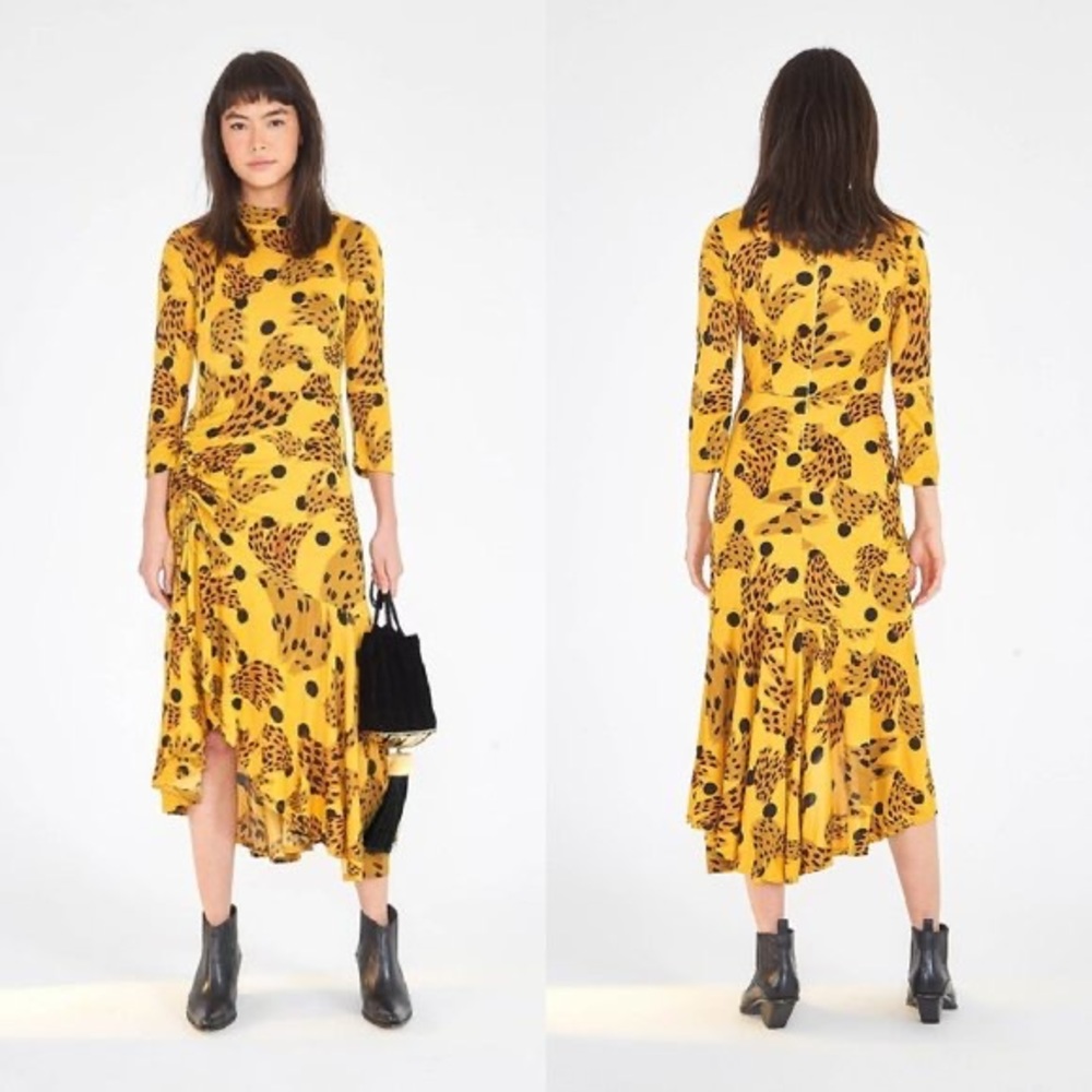 Farm Rio Caramel Banana Midi Dress Size XS